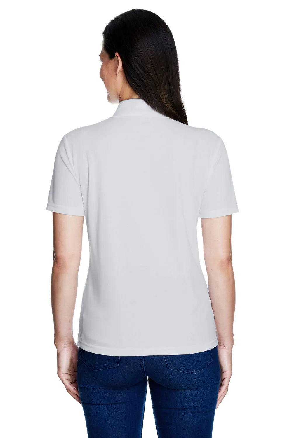 Core 365 Womens Origin Performance Moisture Wicking Short Sleeve Polo Shirt - Platinum Grey