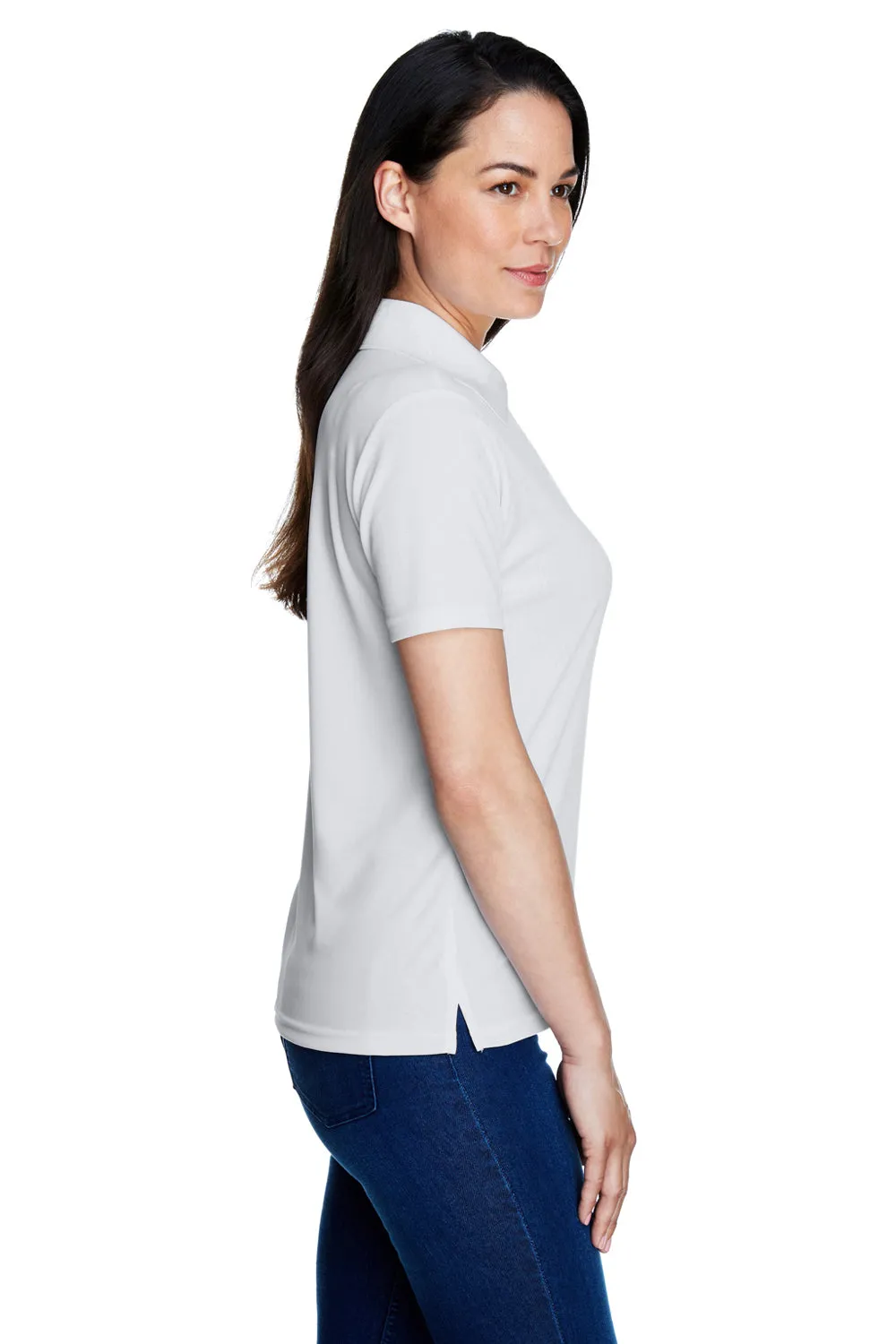 Core 365 Womens Origin Performance Moisture Wicking Short Sleeve Polo Shirt - Platinum Grey