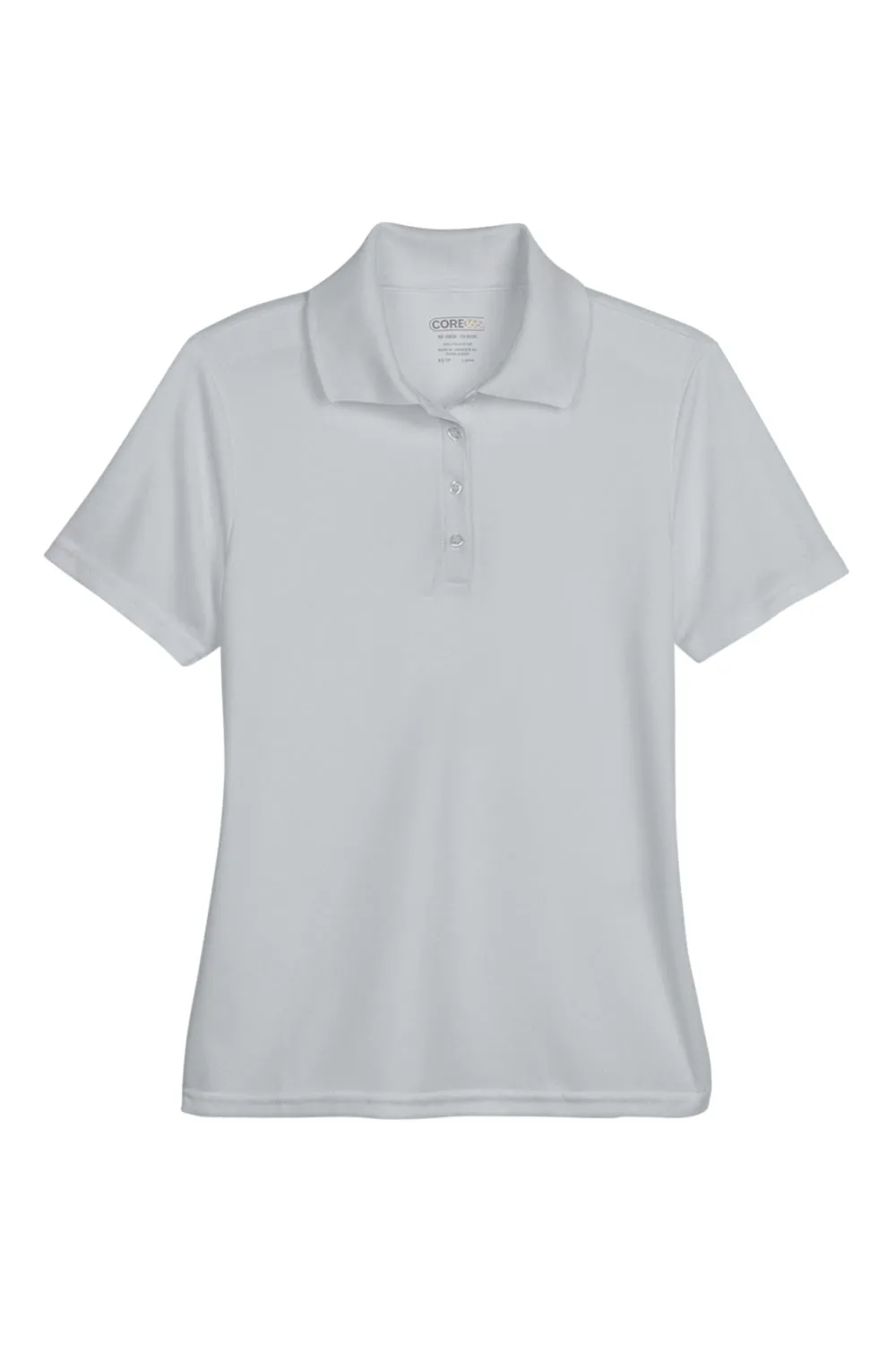 Core 365 Womens Origin Performance Moisture Wicking Short Sleeve Polo Shirt - Platinum Grey