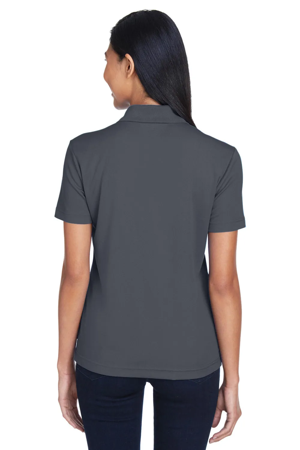 Core 365 Womens Origin Performance Moisture Wicking Short Sleeve Polo Shirt w/ Pocket - Carbon Grey