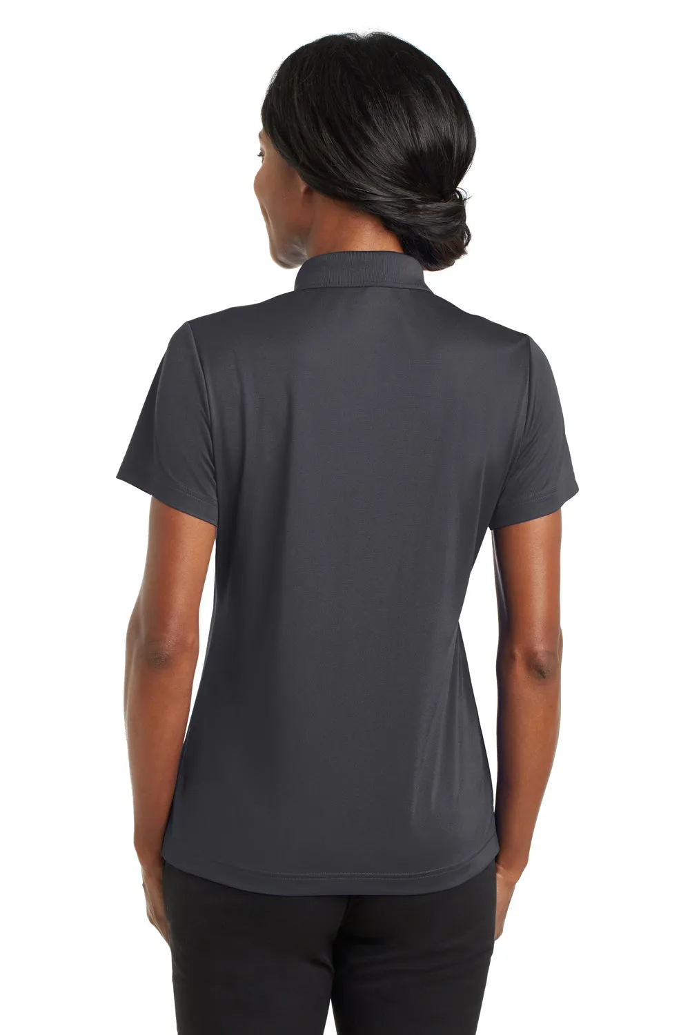 CornerStone Womens Gripper Moisture Wicking Short Sleeve Polo Shirt - Iron Grey - Closeout