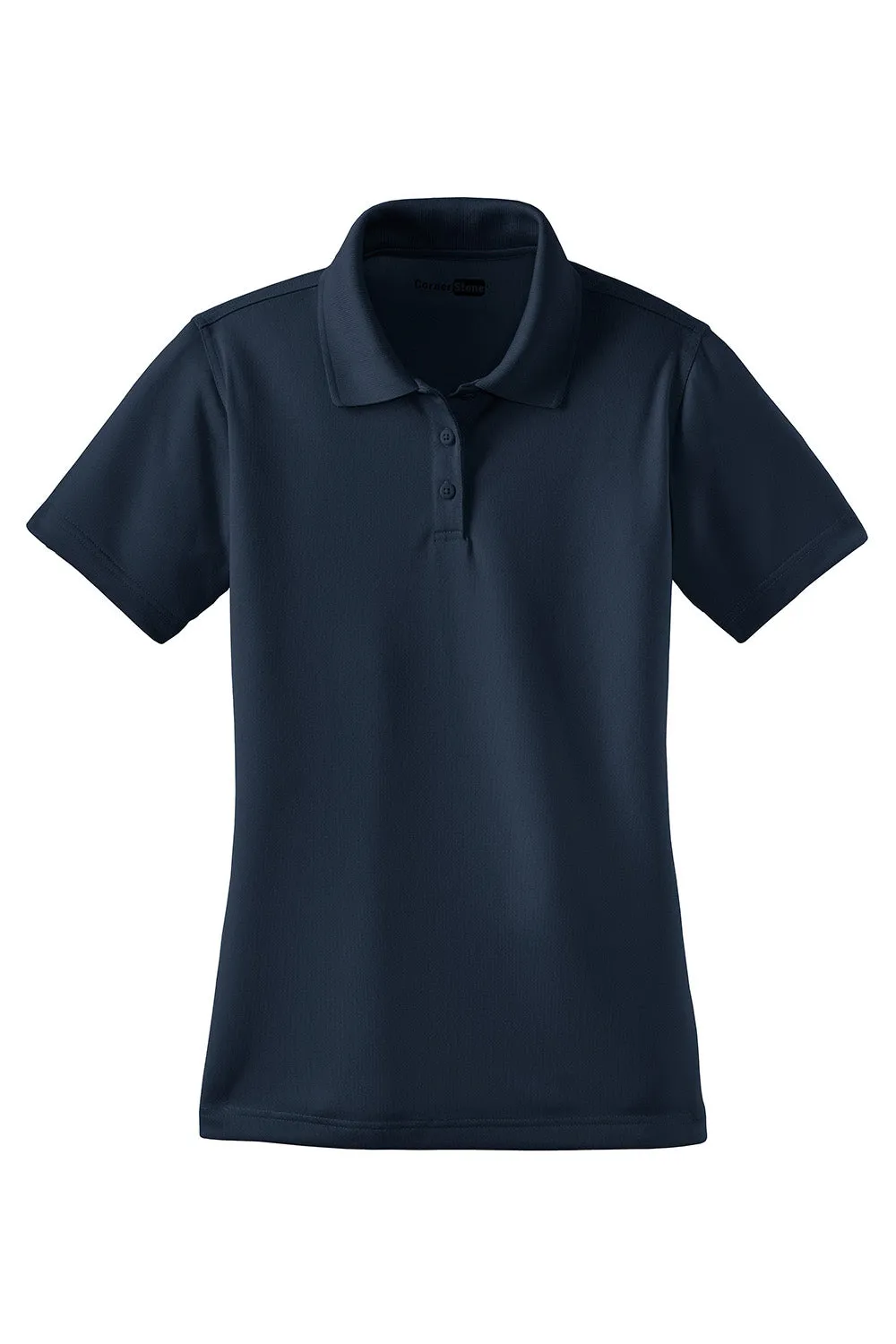 CornerStone Womens Select Moisture Wicking Short Sleeve Polo Shirt - Dark Navy Blue