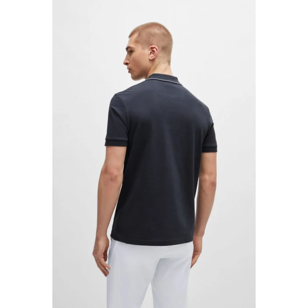 Cotton-piqu slim-fit polo shirt with tonal logo