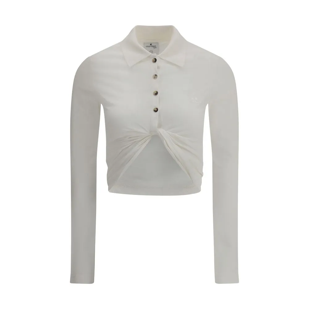 Courrėges Courrèges Polo with twisted Women's detail