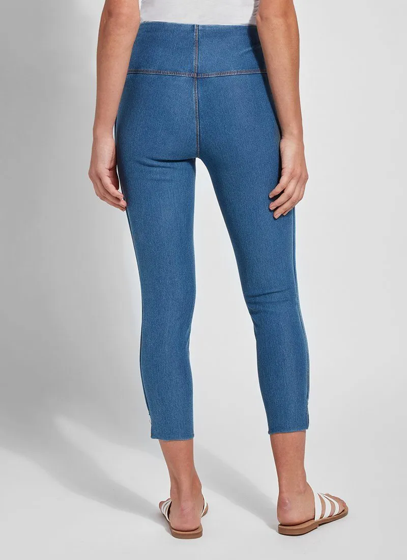 Cropped Side Slit Denim