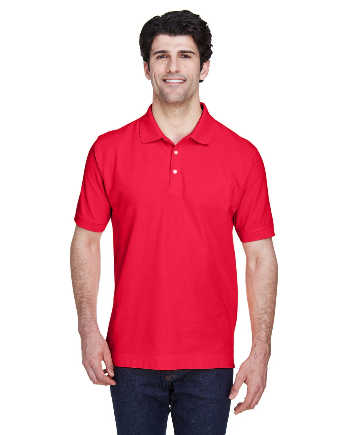 Devon & Jones D100 Men's Pima Piqu Short-Sleeve Polo