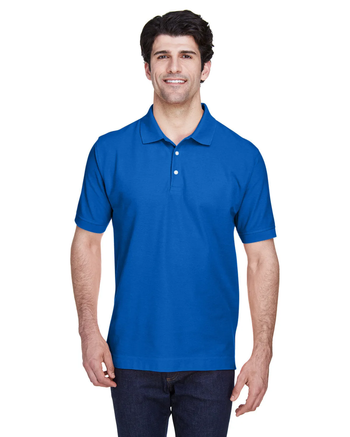 Devon & Jones D100 Men's Pima Piqu Short-Sleeve Polo