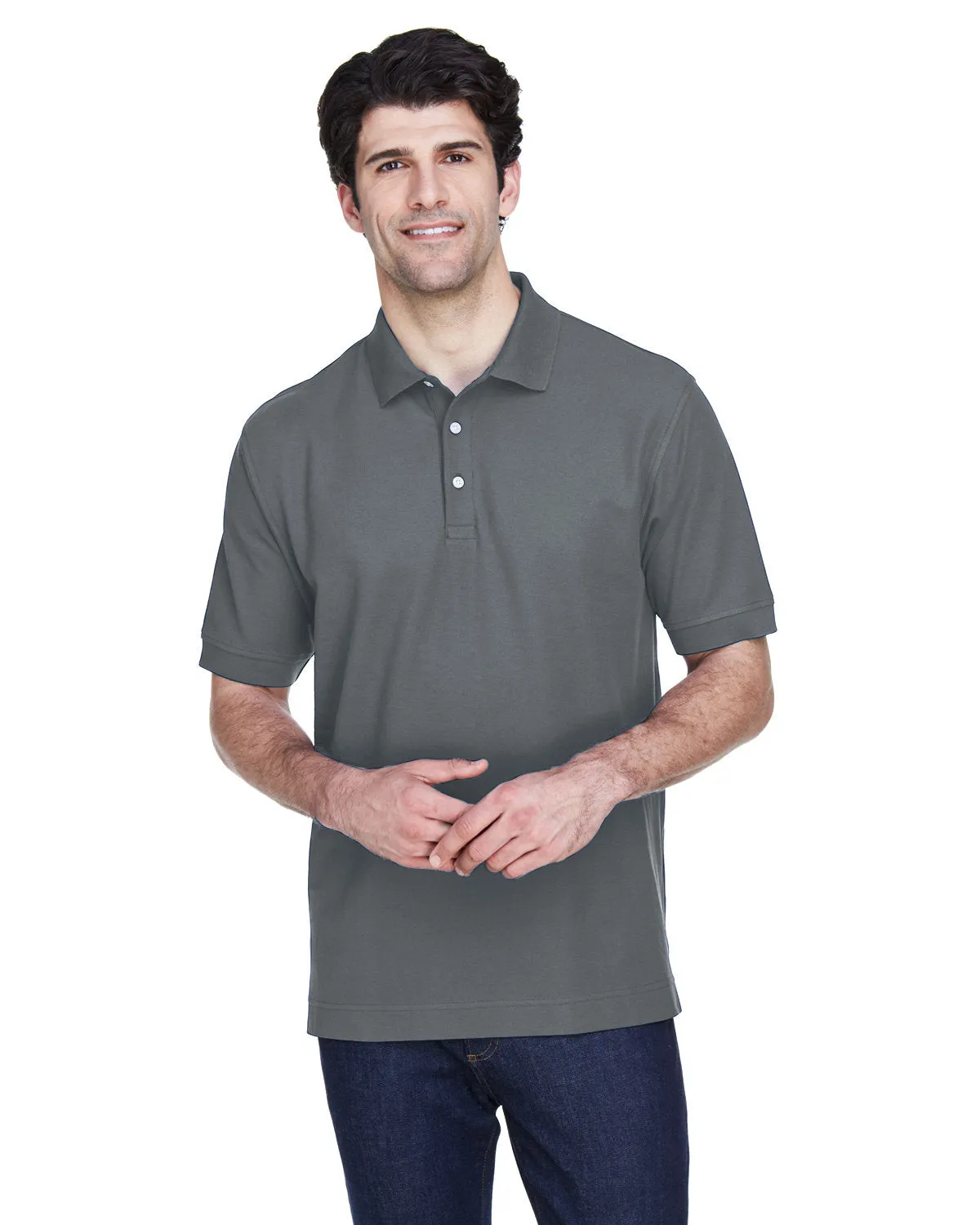 Devon & Jones D100 Men's Pima Piqu Short-Sleeve Polo