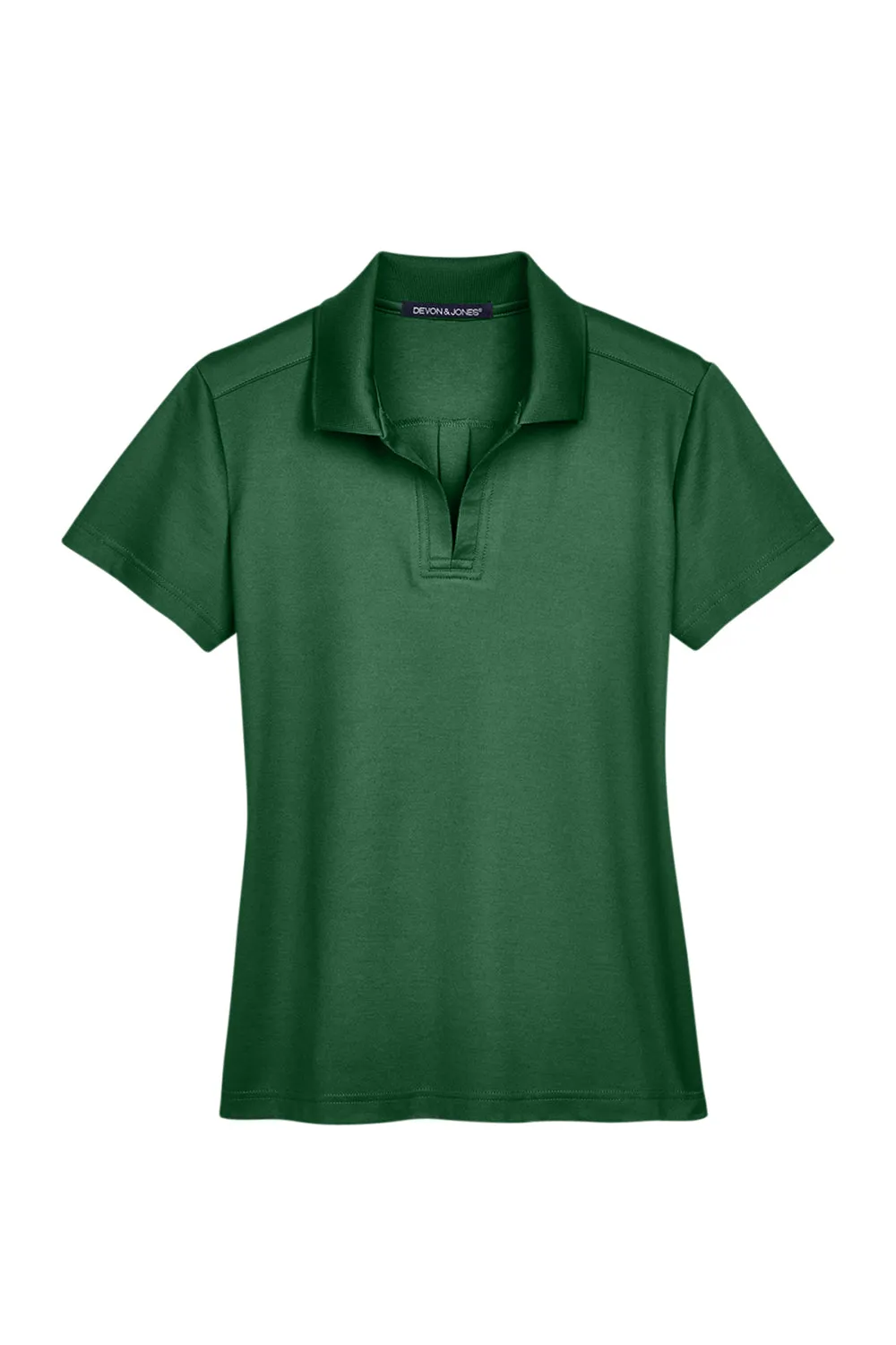 Devon & Jones Womens CrownLux Performance Moisture Wicking Short Sleeve Polo Shirt - Forest Green