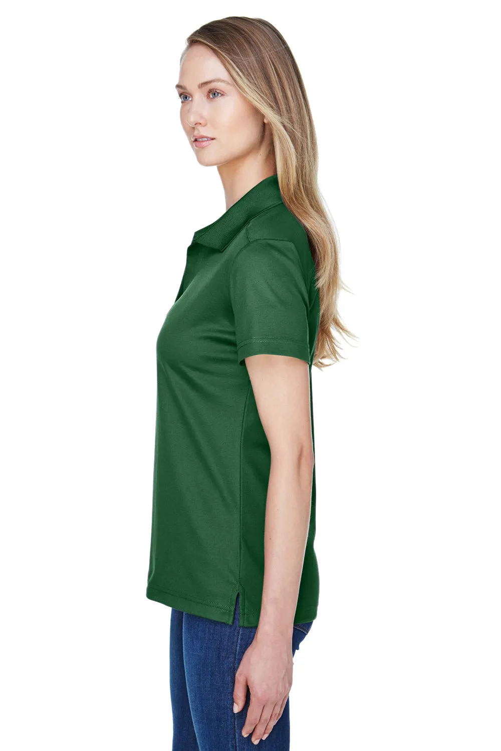 Devon & Jones Womens CrownLux Performance Moisture Wicking Short Sleeve Polo Shirt - Forest Green