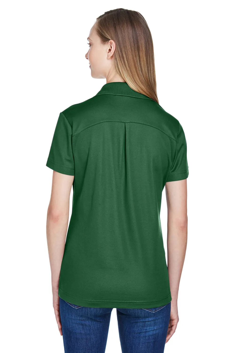 Devon & Jones Womens CrownLux Performance Moisture Wicking Short Sleeve Polo Shirt - Forest Green