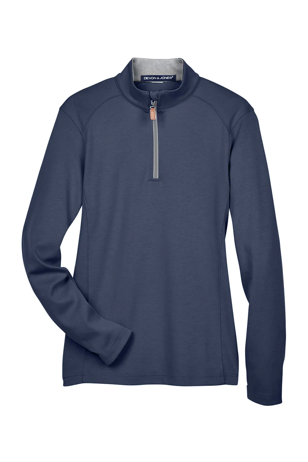 Devon & Jones Womens DryTec20 Performance Moisture Wicking 1/4 Zip Sweatshirt - Navy Blue