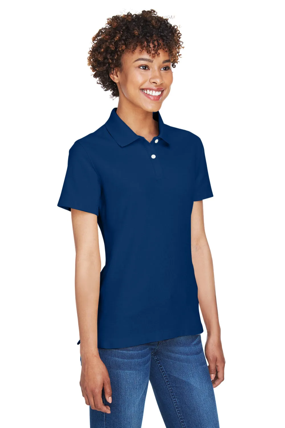 Devon & Jones Womens DryTec20 Performance Moisture Wicking Short Sleeve Polo Shirt - True Royal Blue