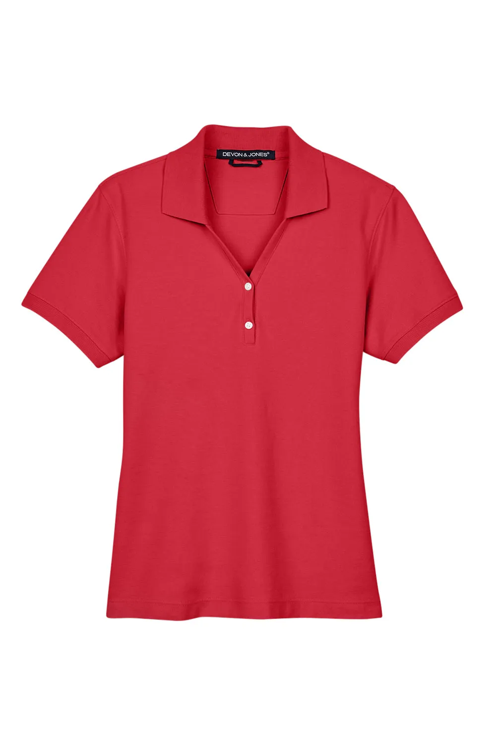 Devon & Jones Womens Short Sleeve Polo Shirt - Red