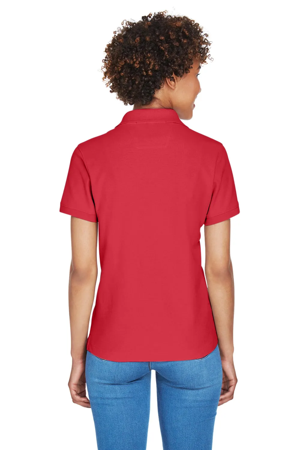Devon & Jones Womens Short Sleeve Polo Shirt - Red