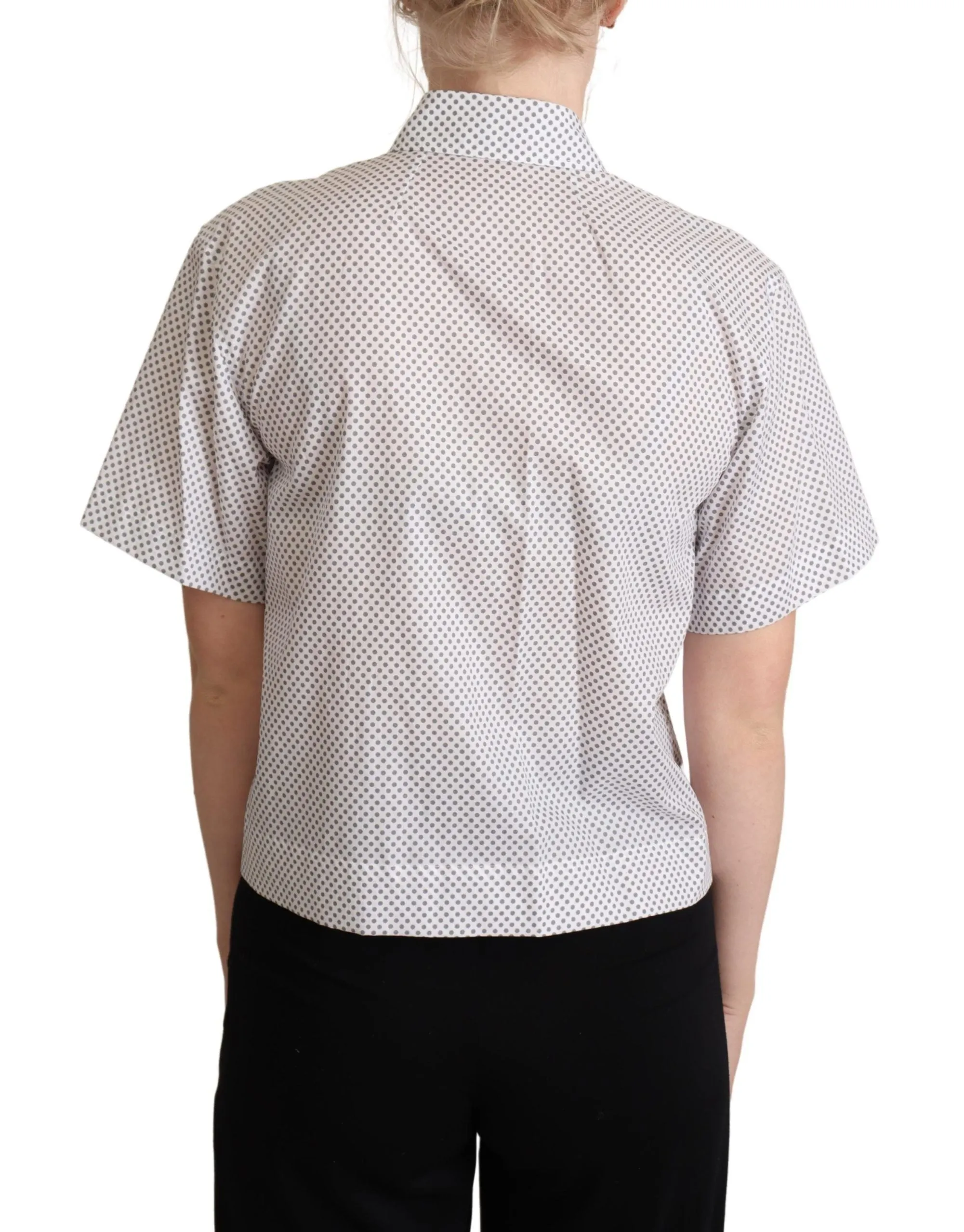 Dolce & Gabbana Chic Polka Dot Short Sleeve Women's Polo