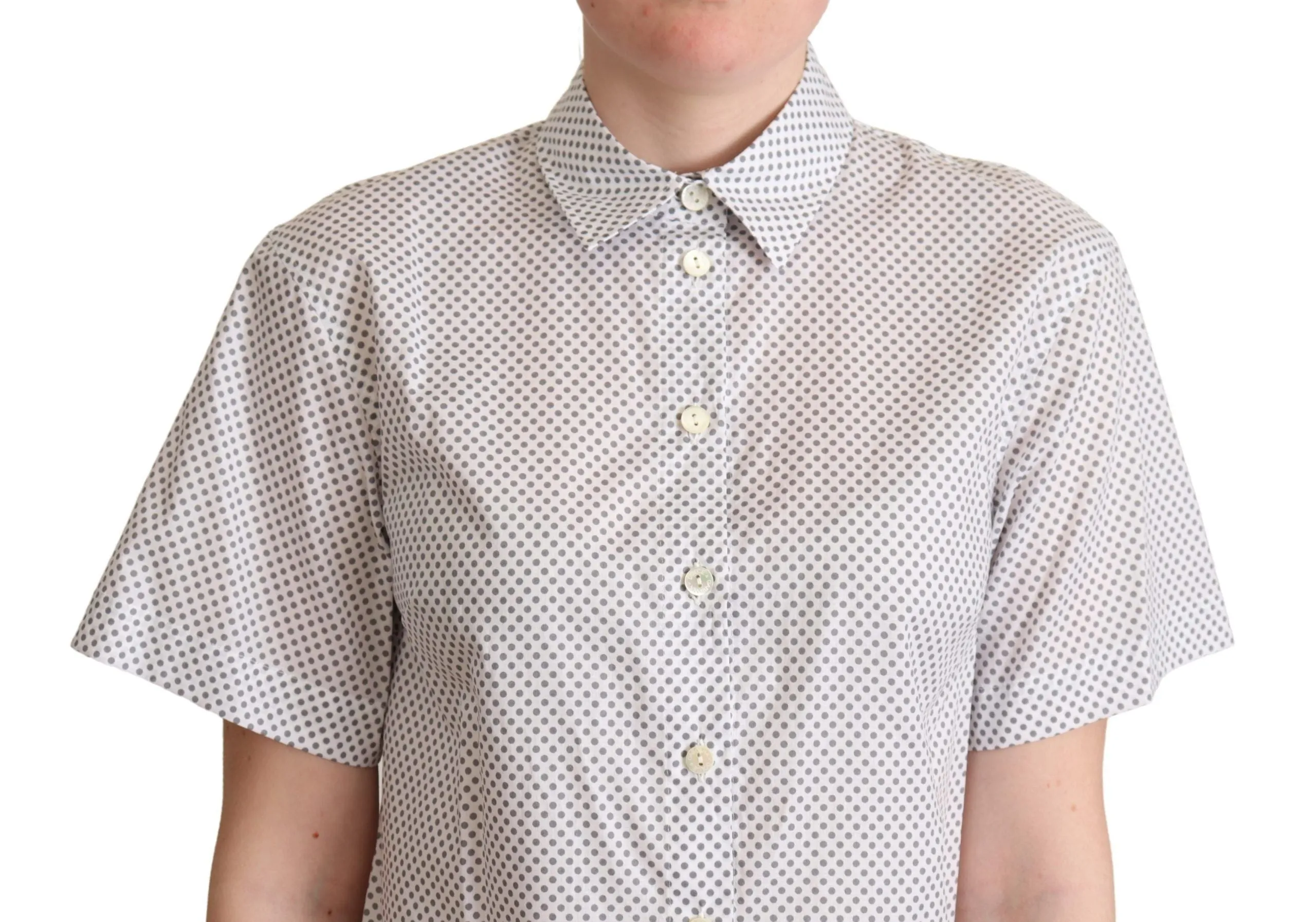 Dolce & Gabbana Chic Polka Dot Short Sleeve Women's Polo