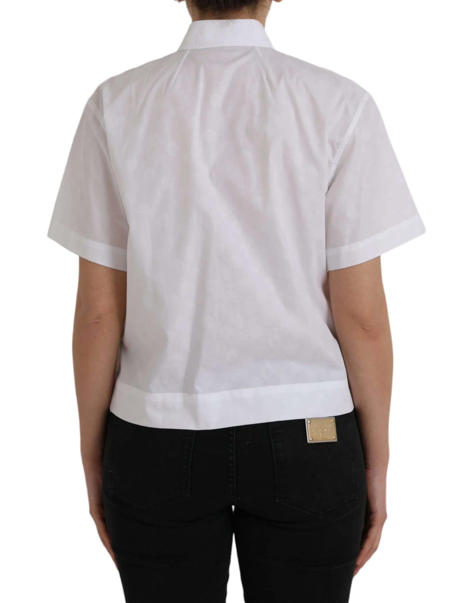 Dolce & Gabbana Colla Short Sleeve Polo Shirt Women's Top
