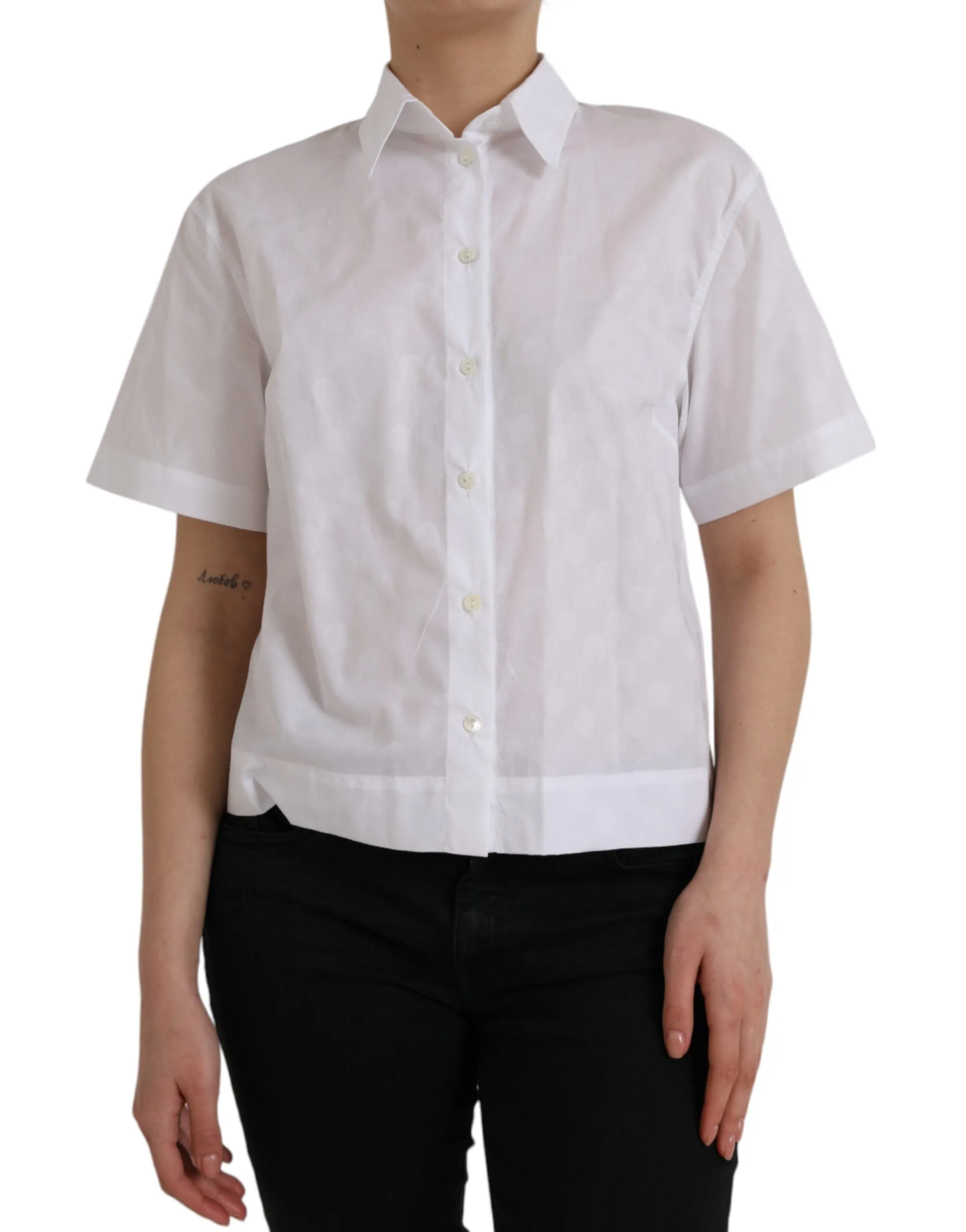 Dolce & Gabbana Colla Short Sleeve Polo Shirt Women's Top