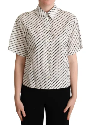 Dolce & Gabbana Elegant Dotted Cotton Polo Women's Top