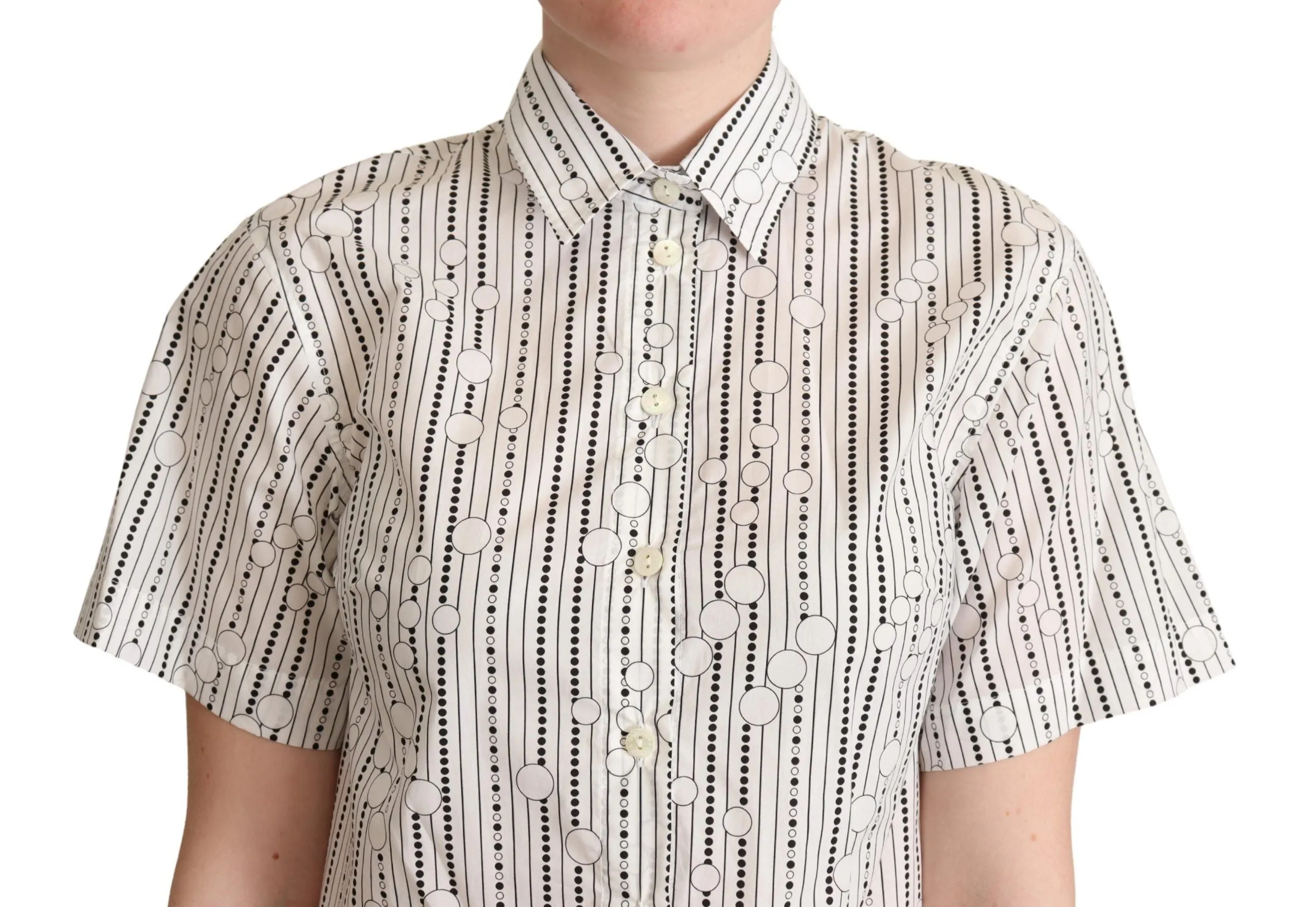 Dolce & Gabbana Geometric Elegance Colla Polo Women's Top