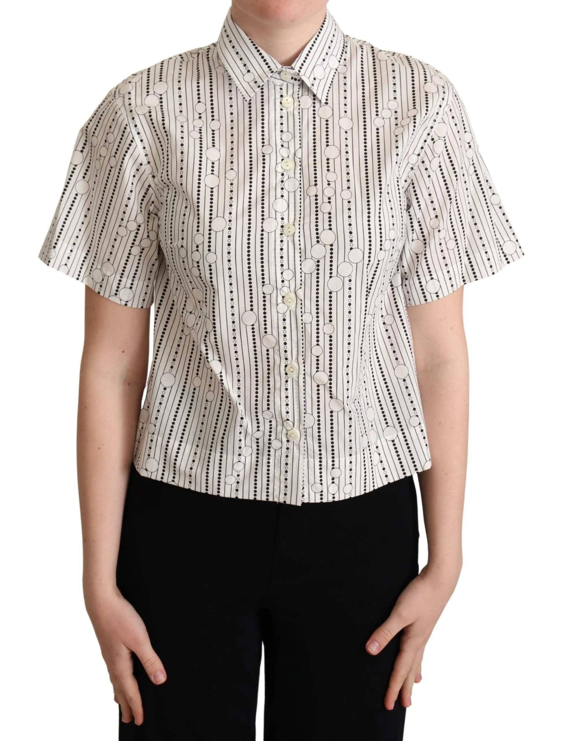 Dolce & Gabbana Geometric Elegance Colla Polo Women's Top