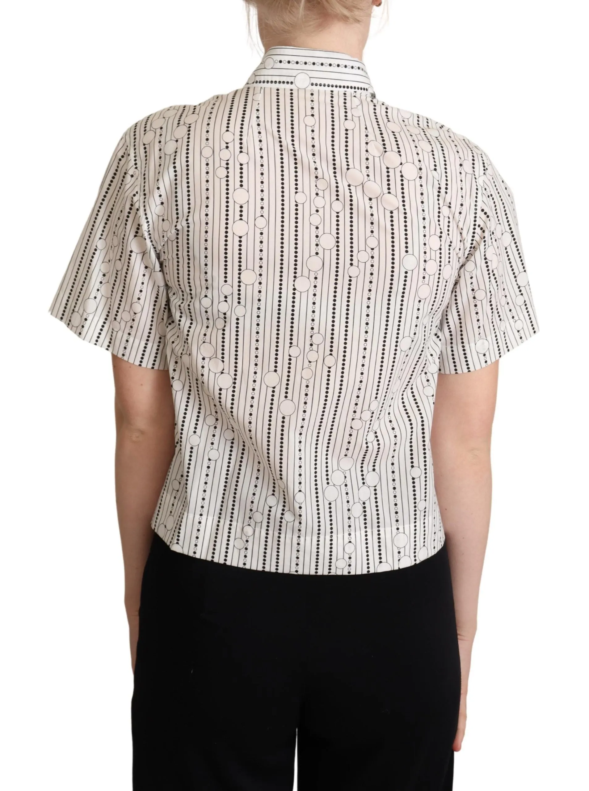 Dolce & Gabbana Geometric Elegance Colla Polo Women's Top