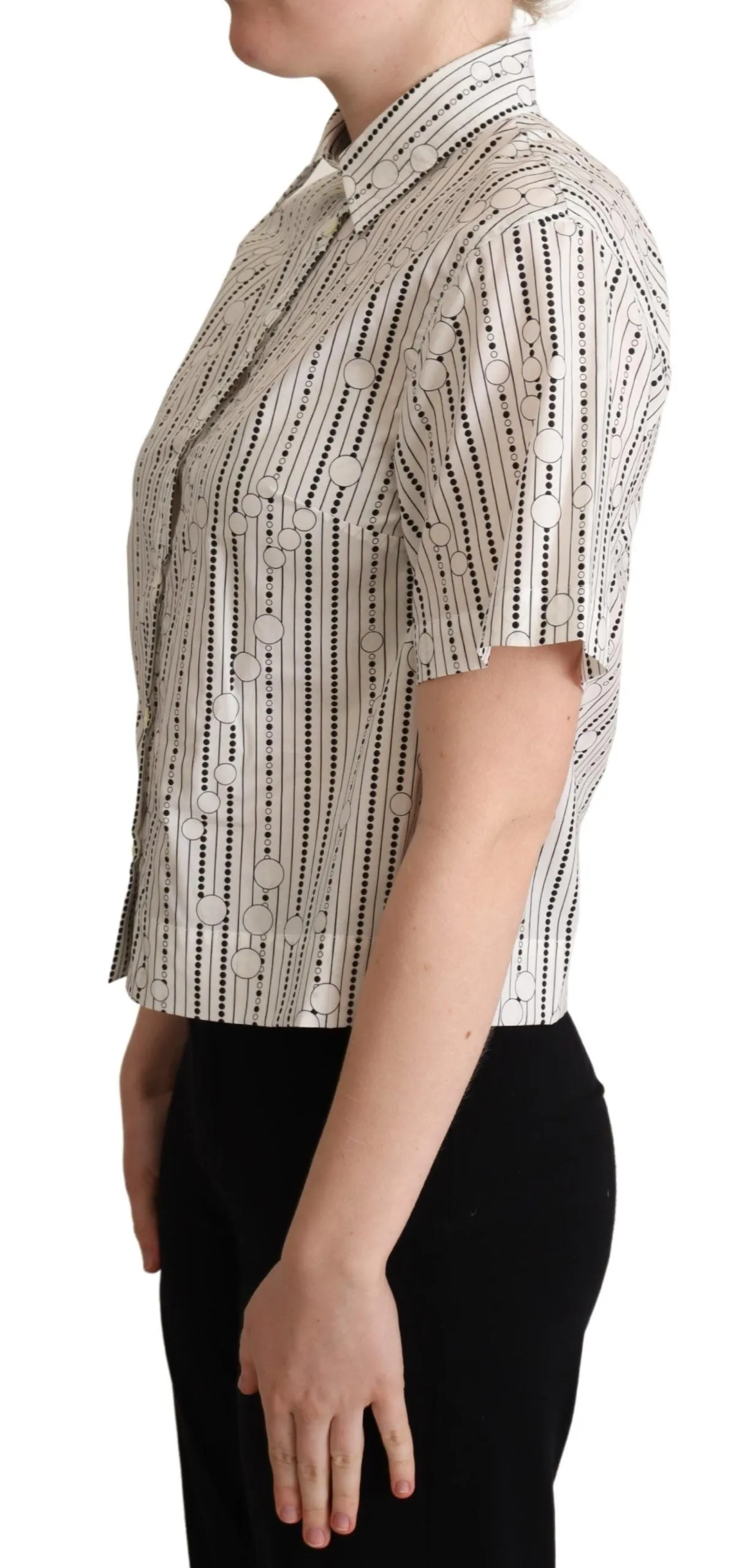 Dolce & Gabbana Geometric Elegance Colla Polo Women's Top