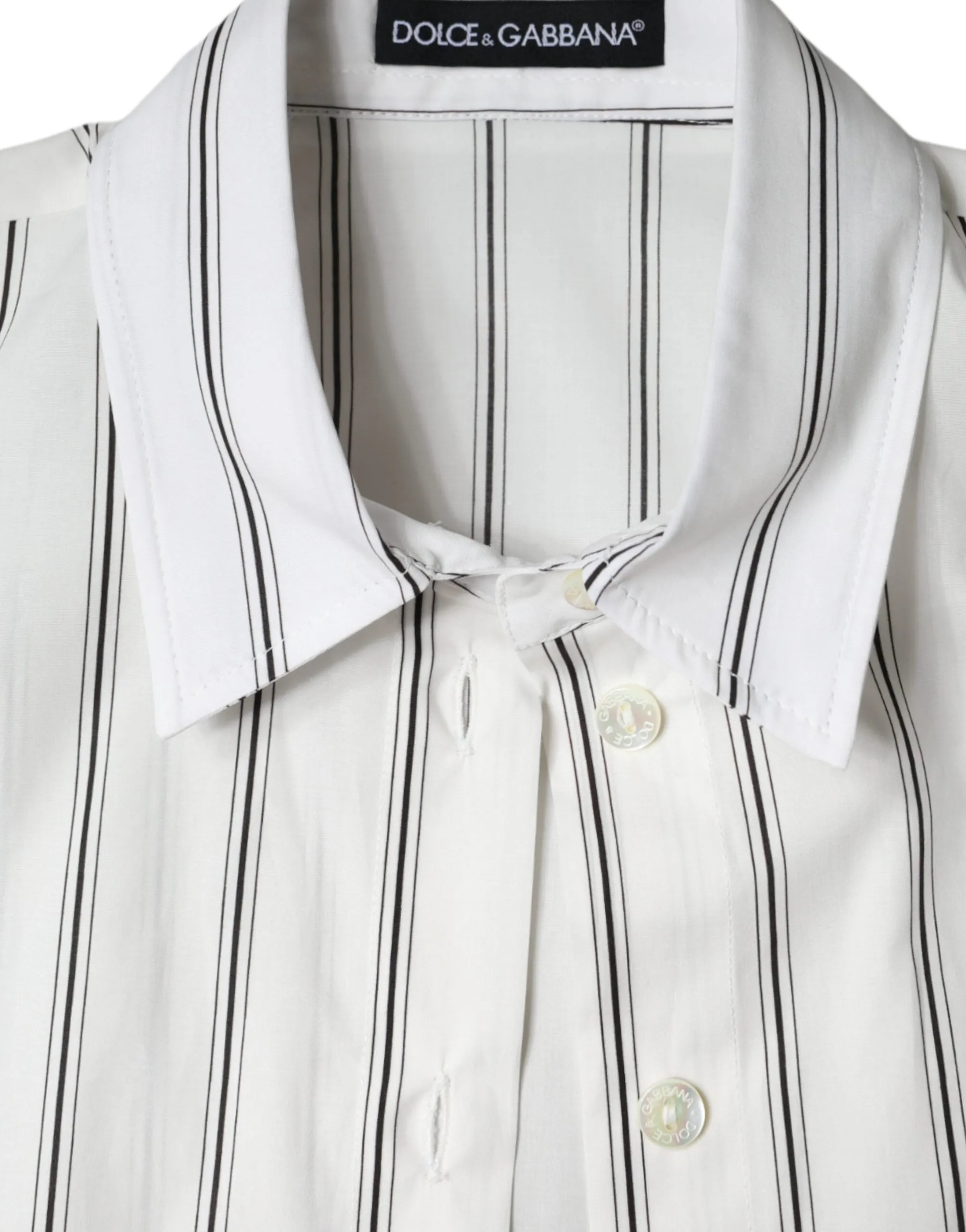 Dolce & Gabbana Striped Colla Short Sleeve Polo Women's Top