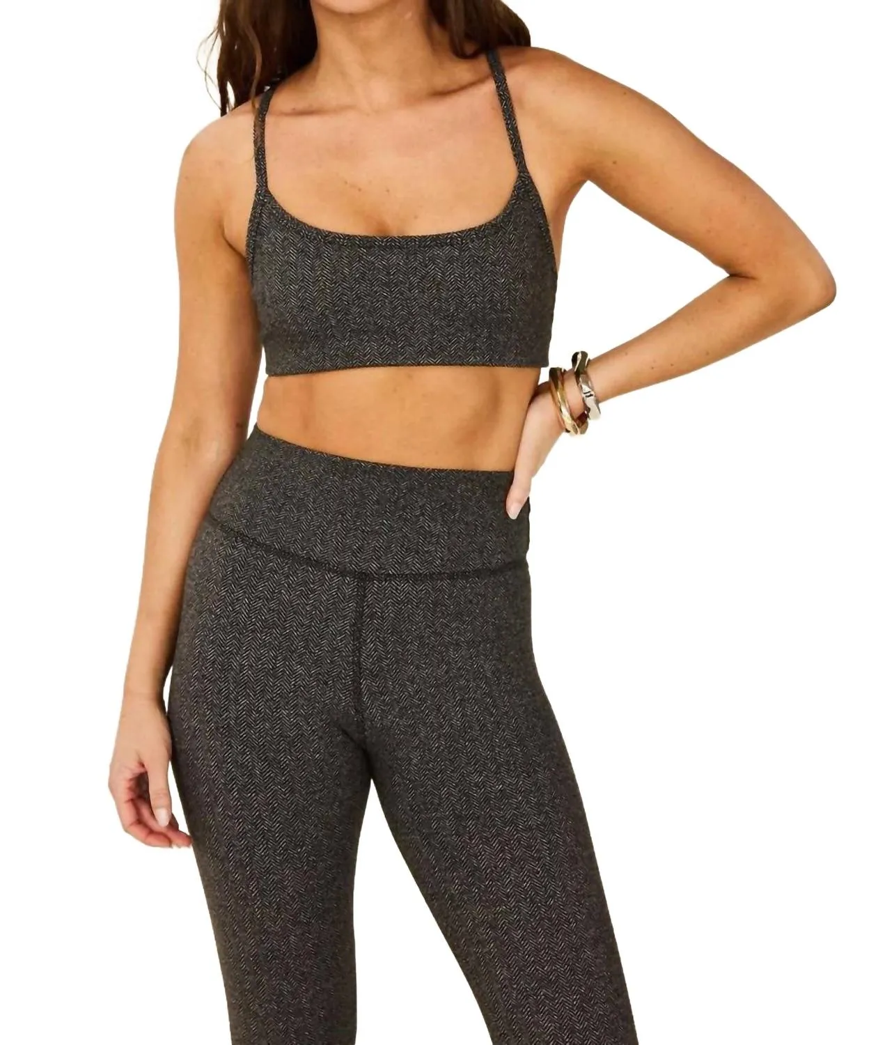 Dreamy Ankle Legging In Herringbone