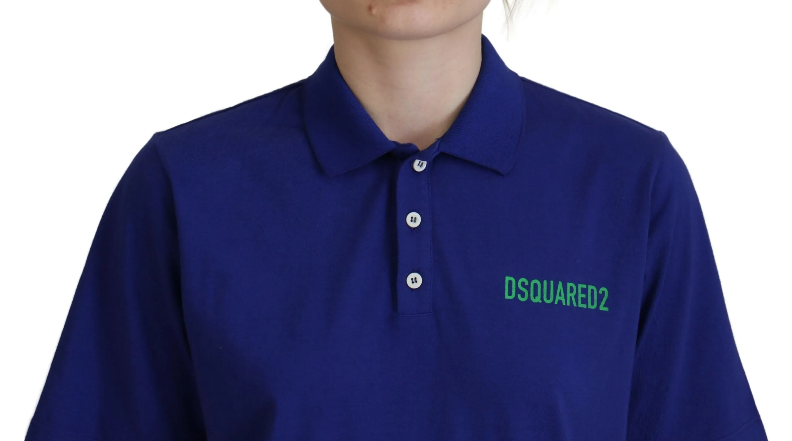 Dsquared² Collared Writings Polo Short Sleeves Women's T-shirt (Pre-Owned)