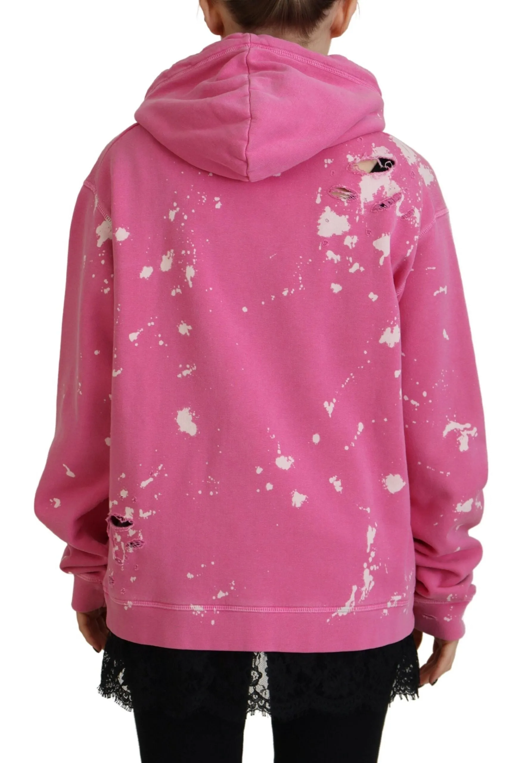 Dsquared² Logo Print Cotton Hoodie Sweatshirt Women's Sweater (Pre-Owned)