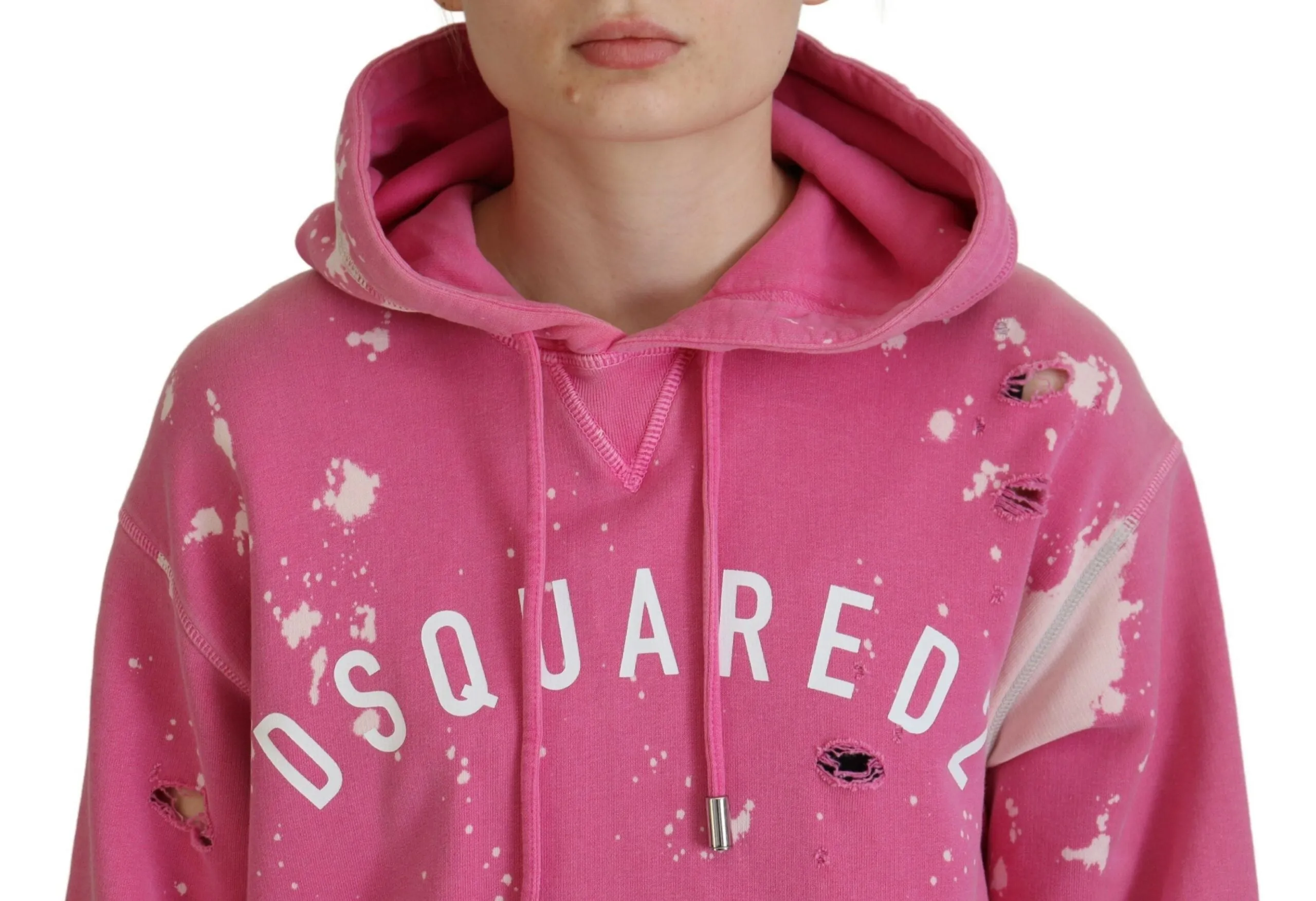 Dsquared² Logo Print Cotton Hoodie Sweatshirt Women's Sweater (Pre-Owned)