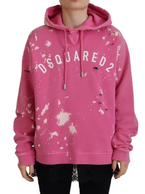 Dsquared² Logo Print Cotton Hoodie Sweatshirt Women's Sweater (Pre-Owned)