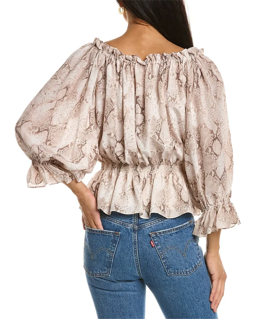 Elie Tahari Off-The-Shoulder Silk Blouse