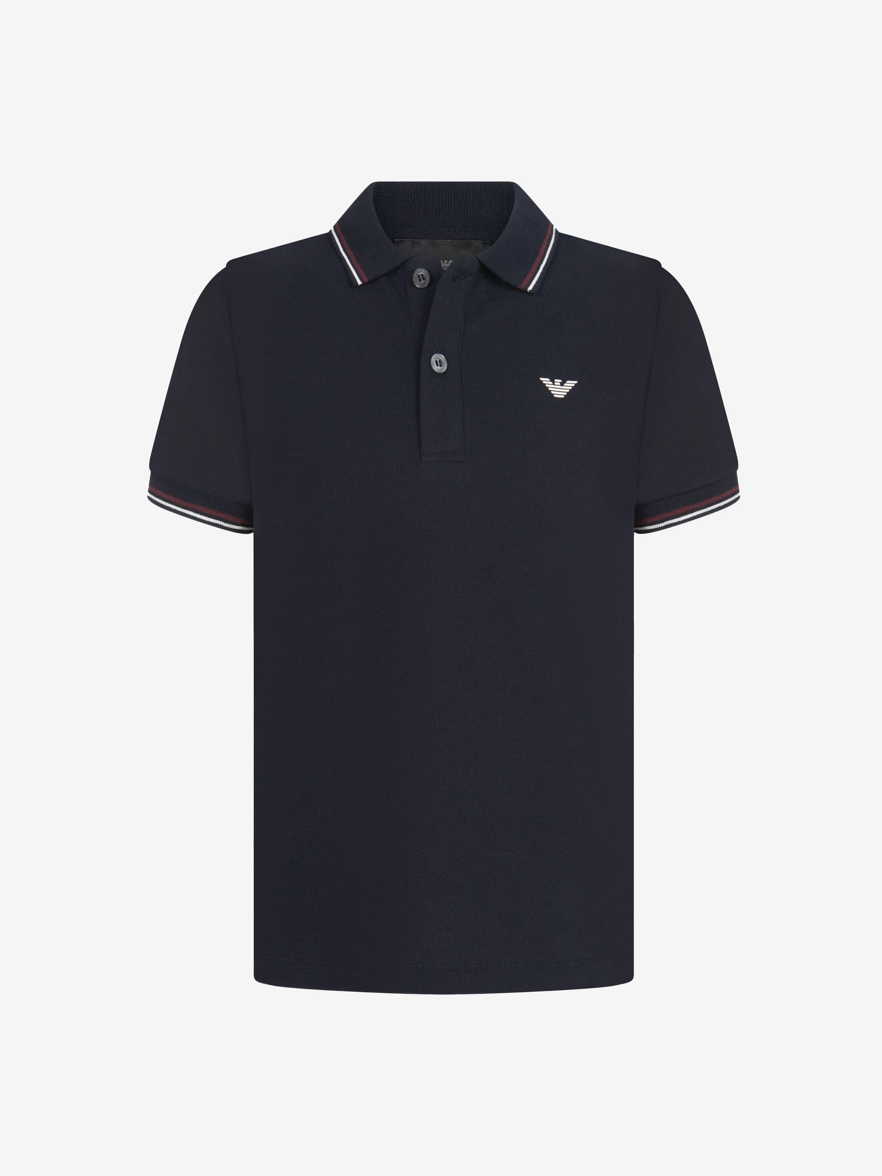 Emporio Armani Baby Boys Logo Polo Shirt in Navy