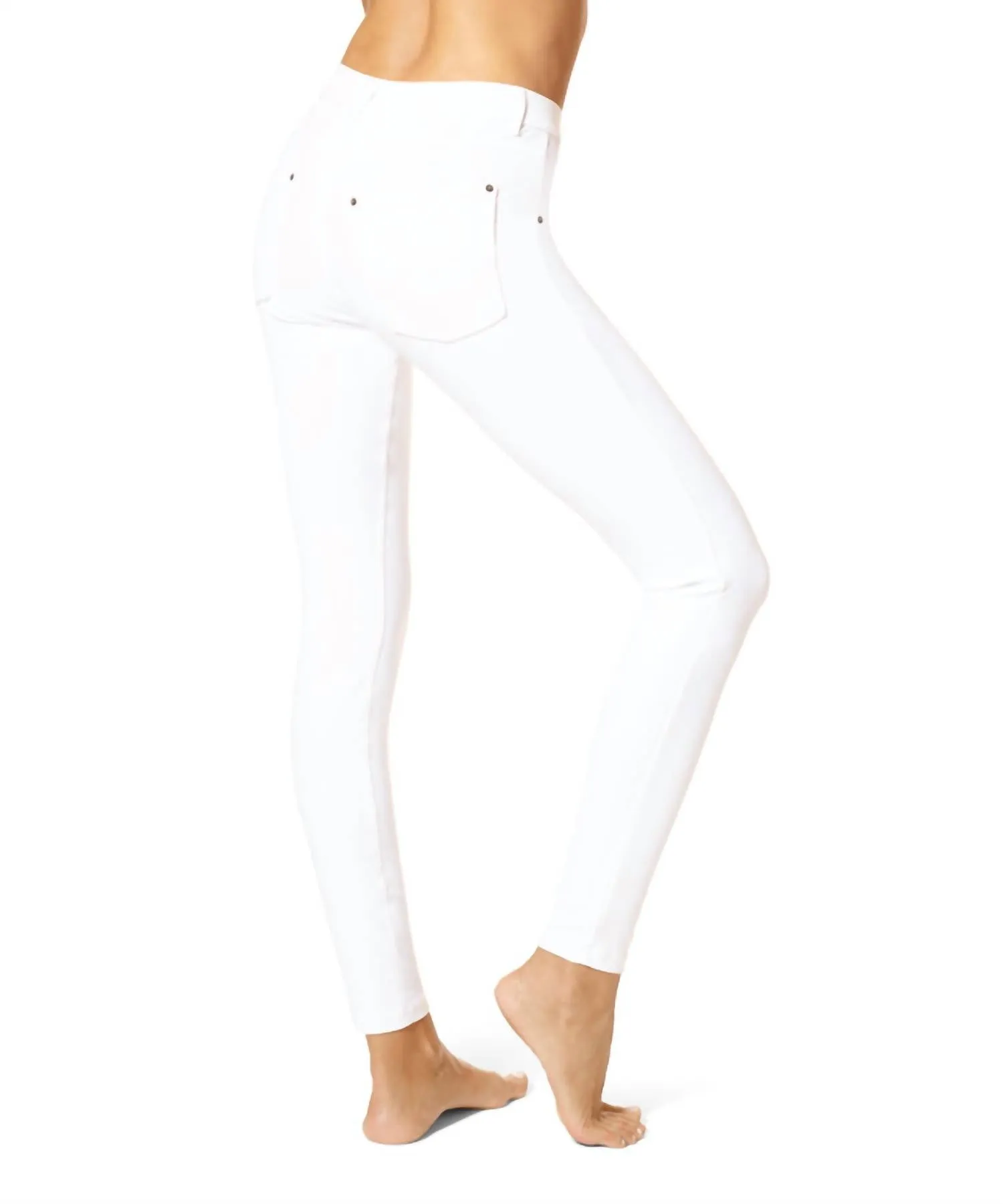 Essential Denim Legging In White