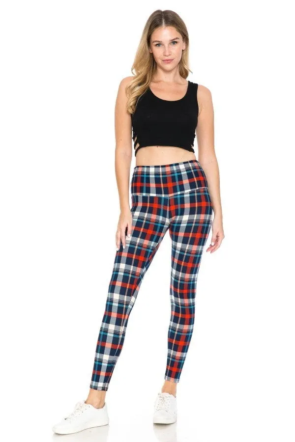 FASHNZFAB 5-inch Long Yoga Style Banded Lined Tie Dye Printed Knit Legging With High Waist.