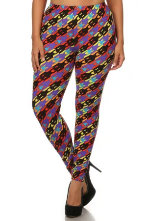 FASHNZFAB Women's Print Full Length High Waist
