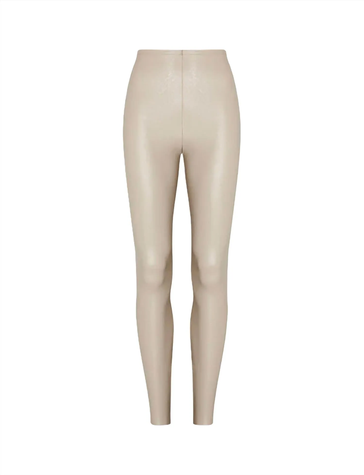 Faux Leather Legging In Sand