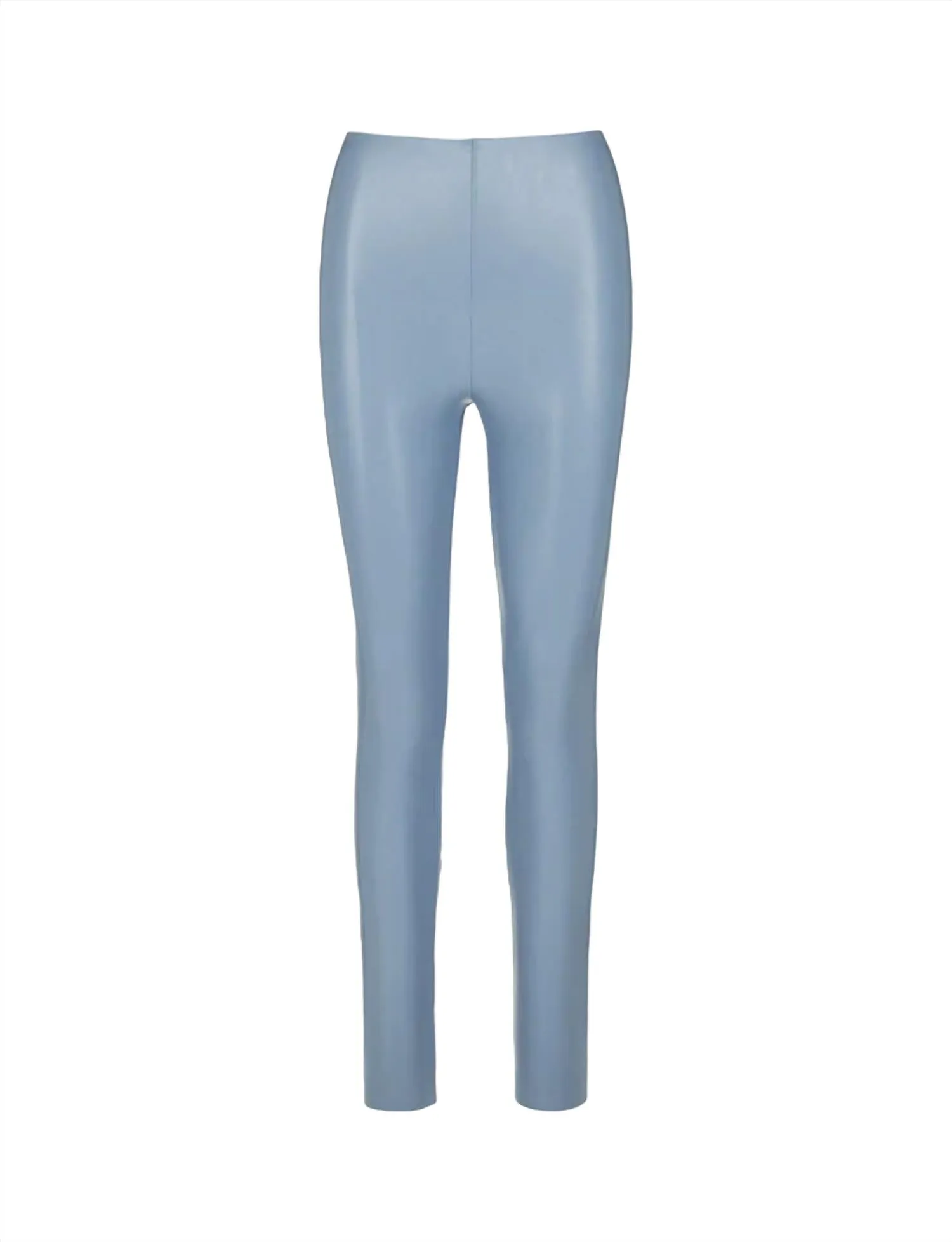 Faux Leather Legging In Vintage Blue