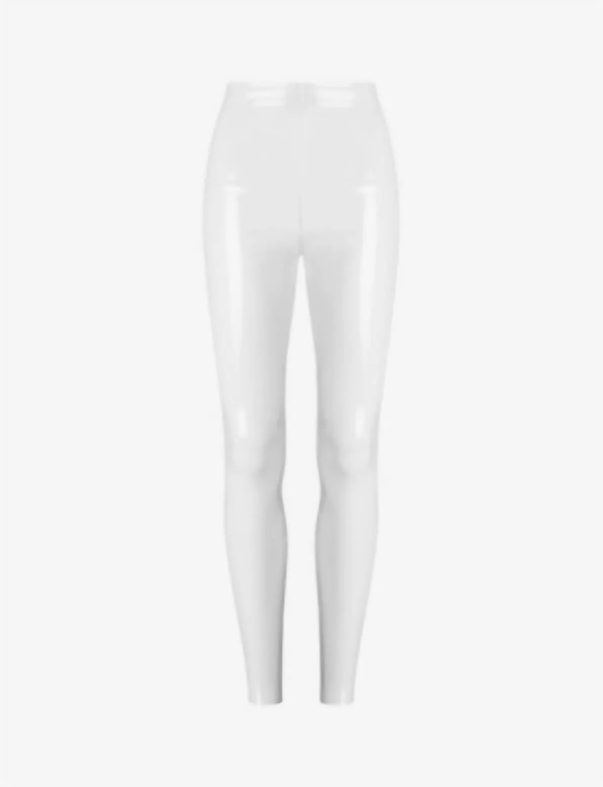 Faux Patent Leggings In White