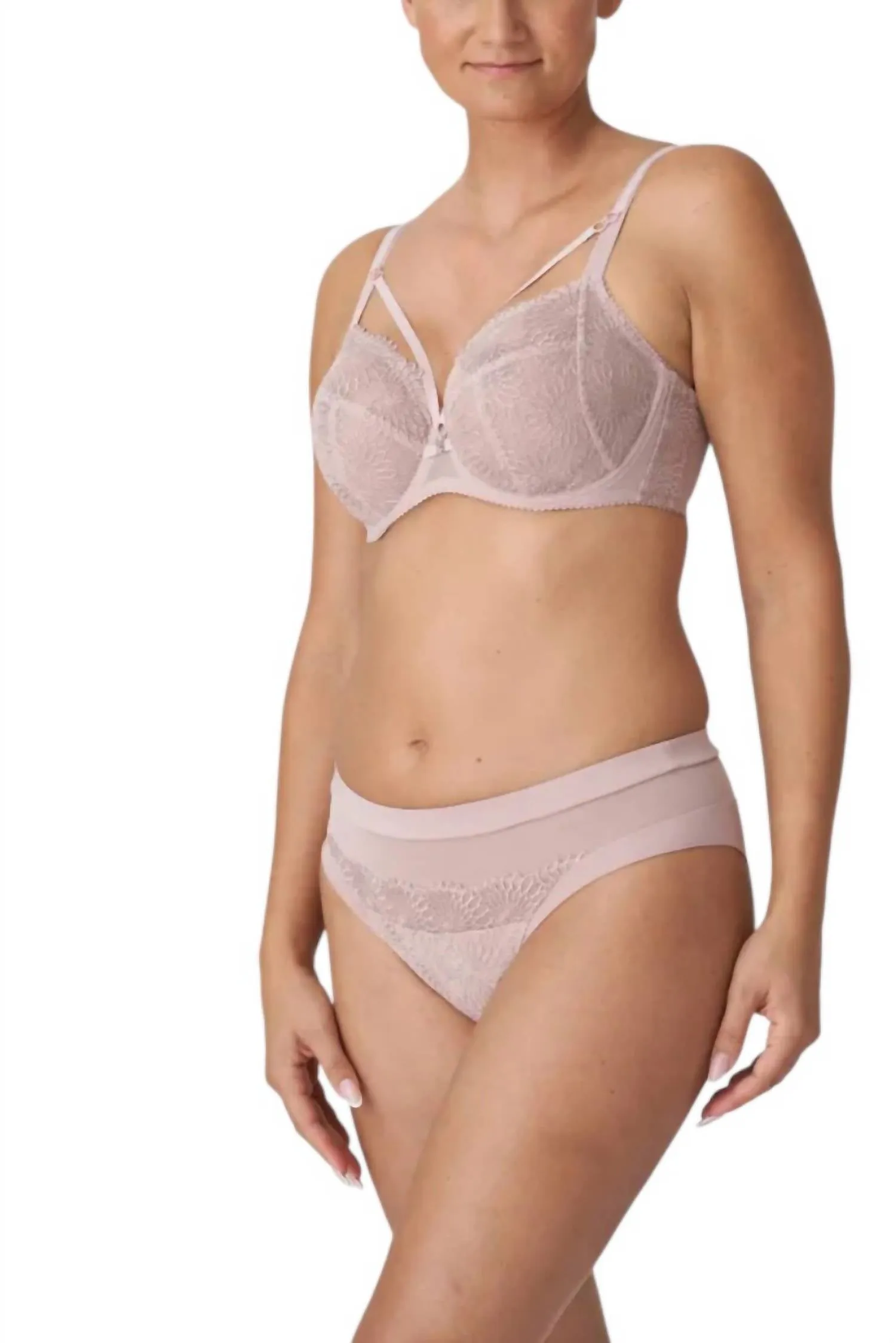 Flower Shadow Full Cup Bra In Bois De Rose