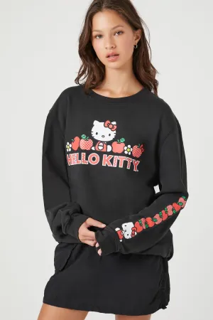Forever 21 Women's Hello Kitty Apple Graphic Pullover Black/Multi Forever 21