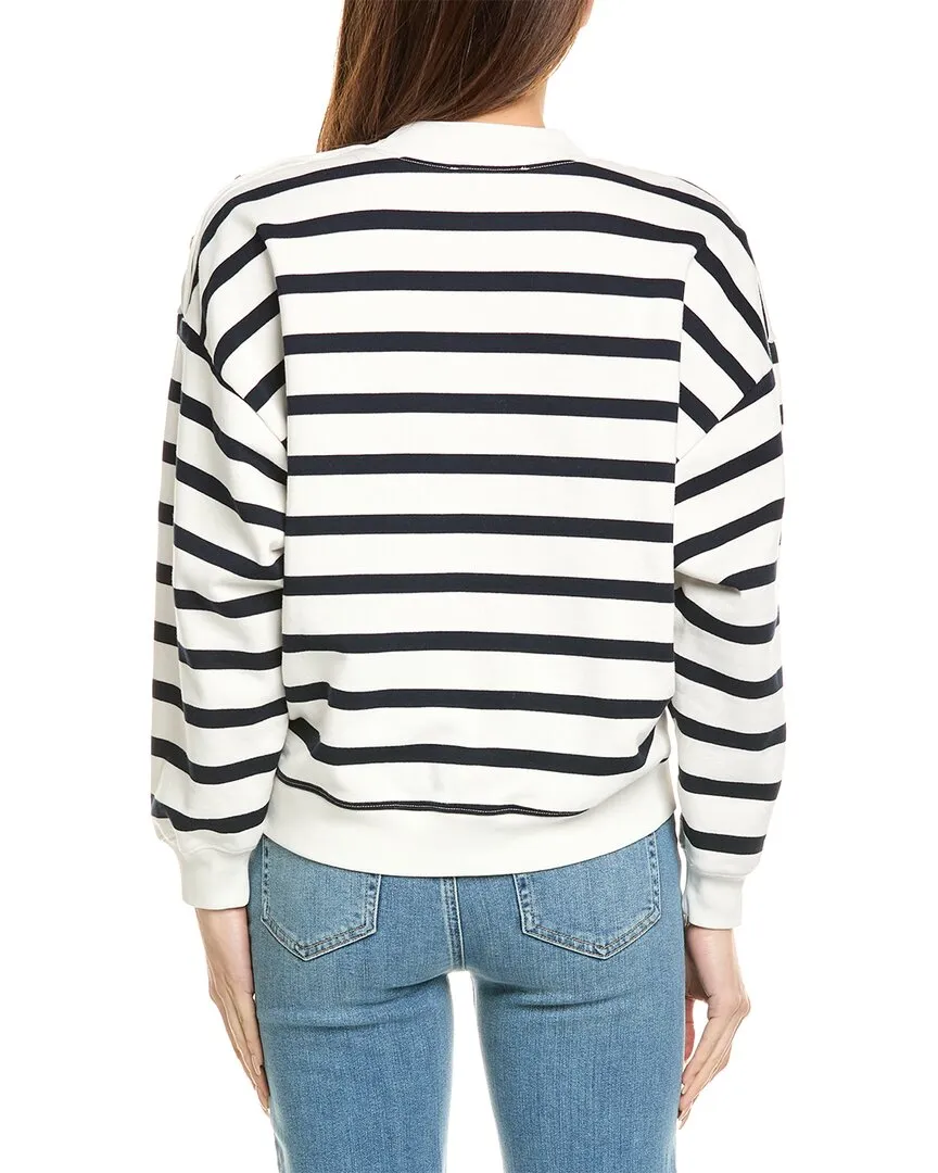 FRAME Denim Button Detail Sweatshirt