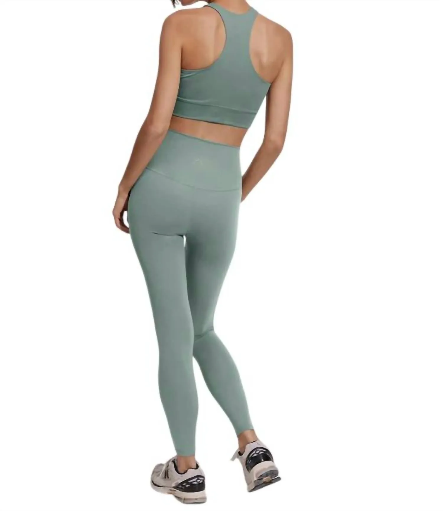 Freesoft High Rise Leggings In Mineral Green