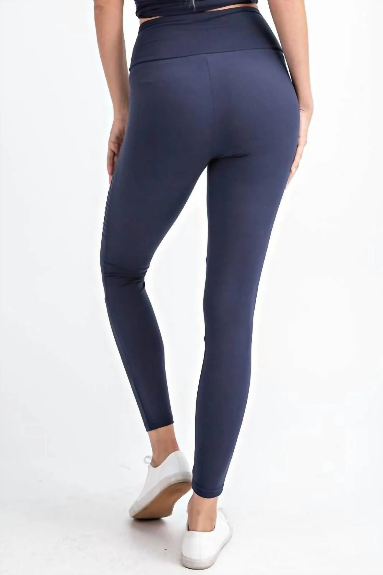 Full Length Moto Leggings In Navy