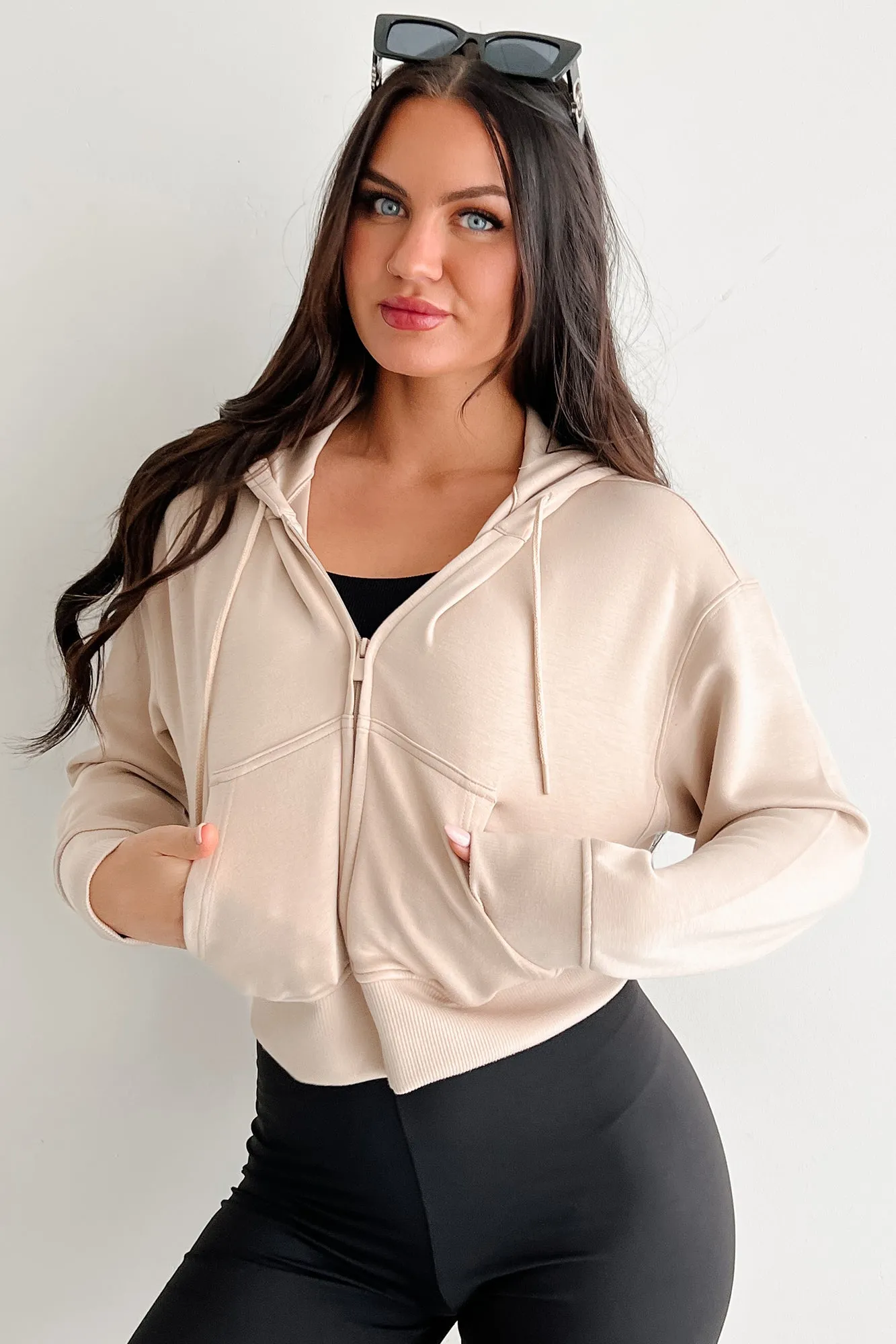 Gear Up and Go Zip-Up Hoodie (Khaki)