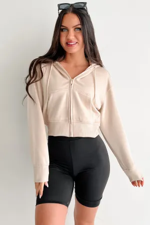 Gear Up and Go Zip-Up Hoodie (Khaki)