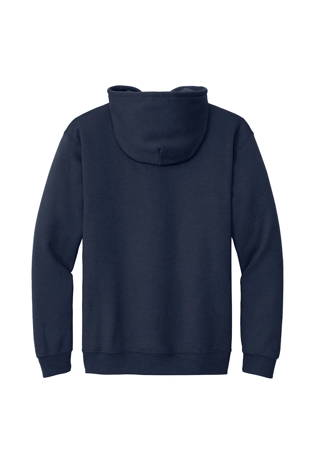 Gildan Mens Pill Resistant Full Zip Hooded Sweatshirt Hoodie w/ Pockets - Navy Blue
